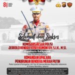 Selamat ! Kapolresta Balikpapan KBP Pol Jerrold H. Y. Kumontoy, Terpilih Sebagai Komandan Upacara Penurunan Bendera Merah Putih di Istana Negara