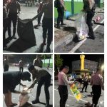 Pasca Nobar Timnas Indonesia, Polresta Balikpapan dan Warga Bergotong Royong Bersihkan Lokasi Kegiatan