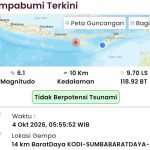 Gempa M 6,1 Guncang Sumba Barat Daya, Polda NTT: Tidak Ada Korban Jiwa dan Tidak Berpotensi Tsunami